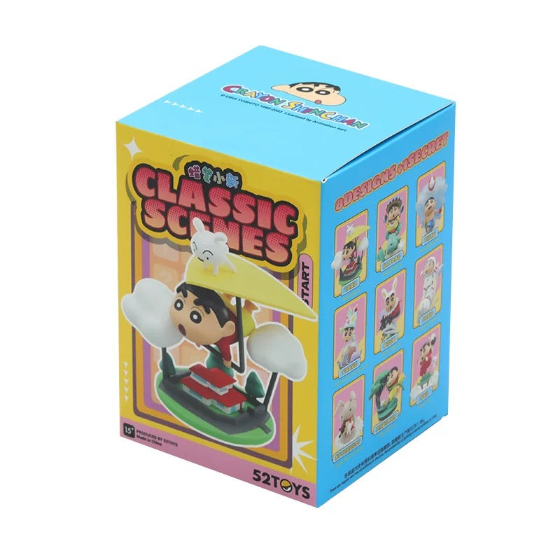 Crayon Shin Chan Blind Box Classic Scene Series Cartoon Anime Figure Decorations Pvc Model Action Figurines Ornament Toys Gift