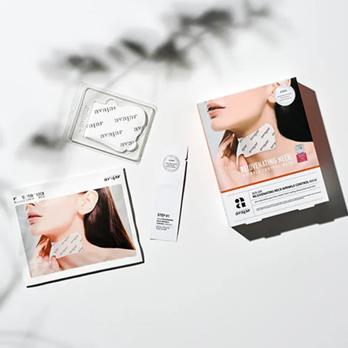AVAJAR REJUVENATING NECK WRINKLE CONTROL MASK (5pcs)
