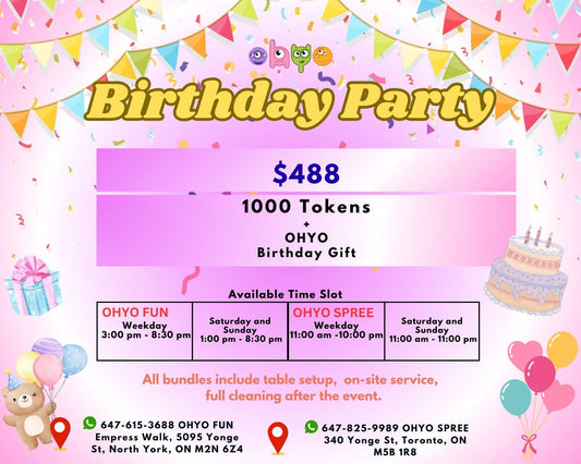 🎉 OHYO Birthday Party Package 🎉