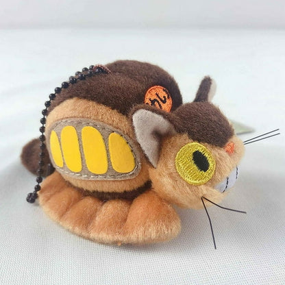 Cat bus House stuffed animal keychain