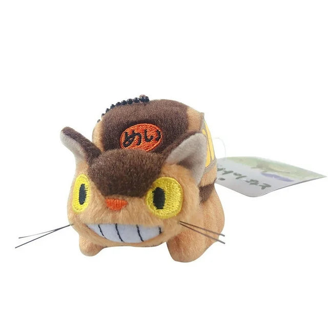 Cat bus House stuffed animal keychain