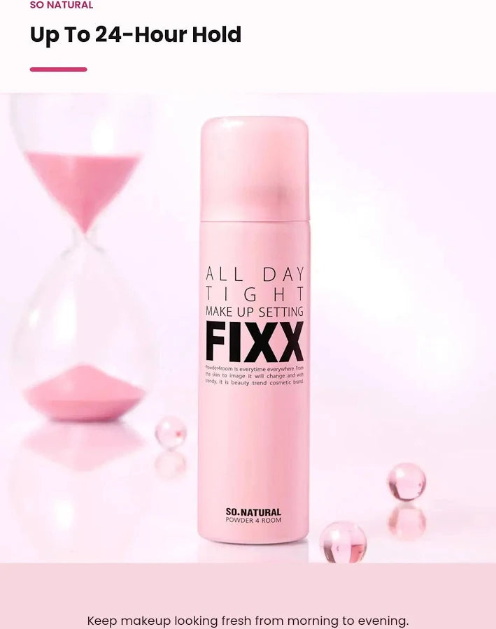 SO NATURAL POWDER4ROOM ALL DAY TIGHT MAKE UP SETTING FIXX 75ML